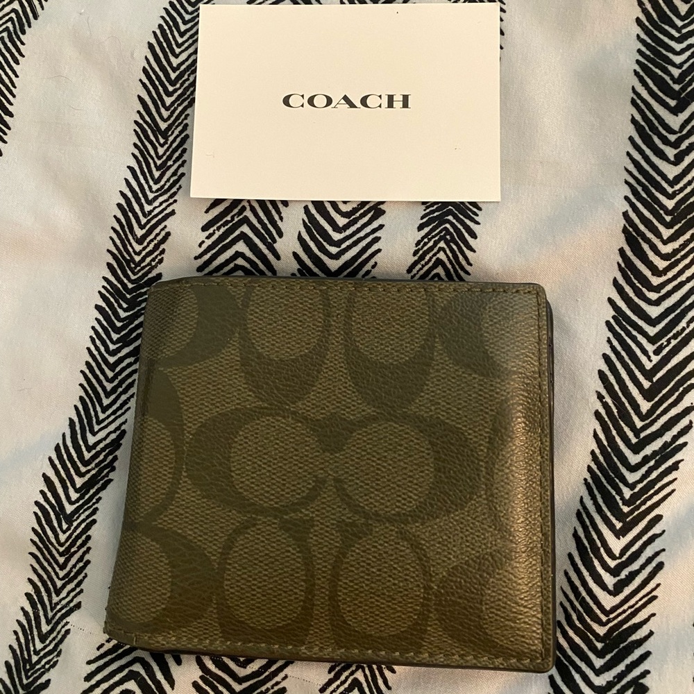 Mens Green Coach Wallet